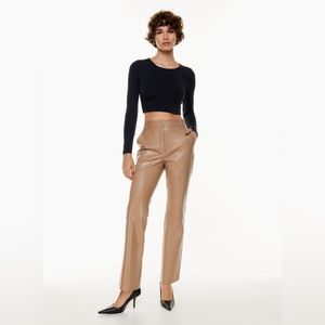 Aritzia Babaton Vegan Leather Bootcut Pants US 4
